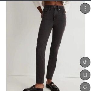 Madewell Curvy Stovepipe Black Jeans
